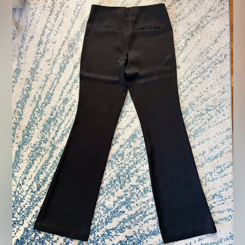 Alice + Olivia Teeny Satin Bootcut Pant Black - Picture 5 of 11